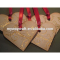 2015 Christmas favor luxury vintage shaped letter printed gift tag/labels/hang tags set with ribbon